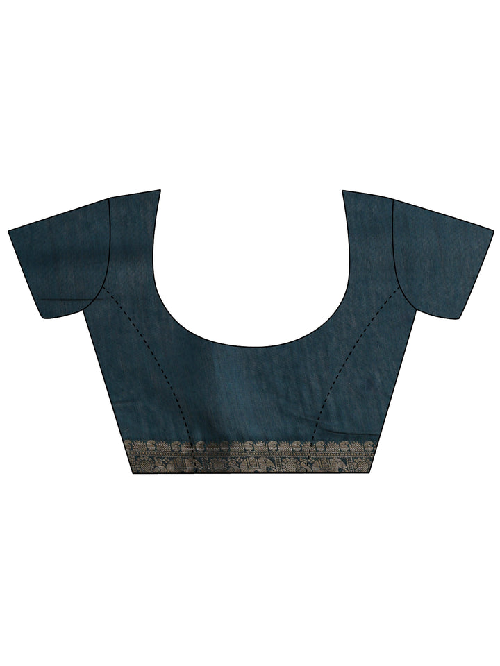 Burgundy Ethnic Printed Silk Blend Saree With Unstitched Blouse Piece