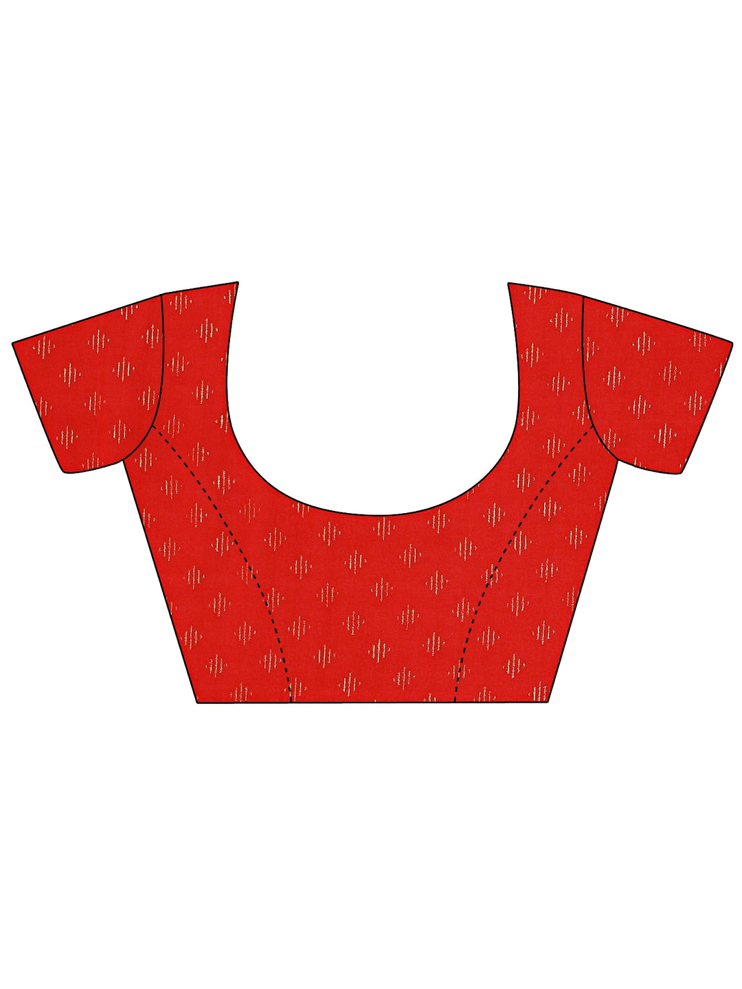 Red Bandhani Printed Silk Blend Saree With Unstitched Blouse Piece