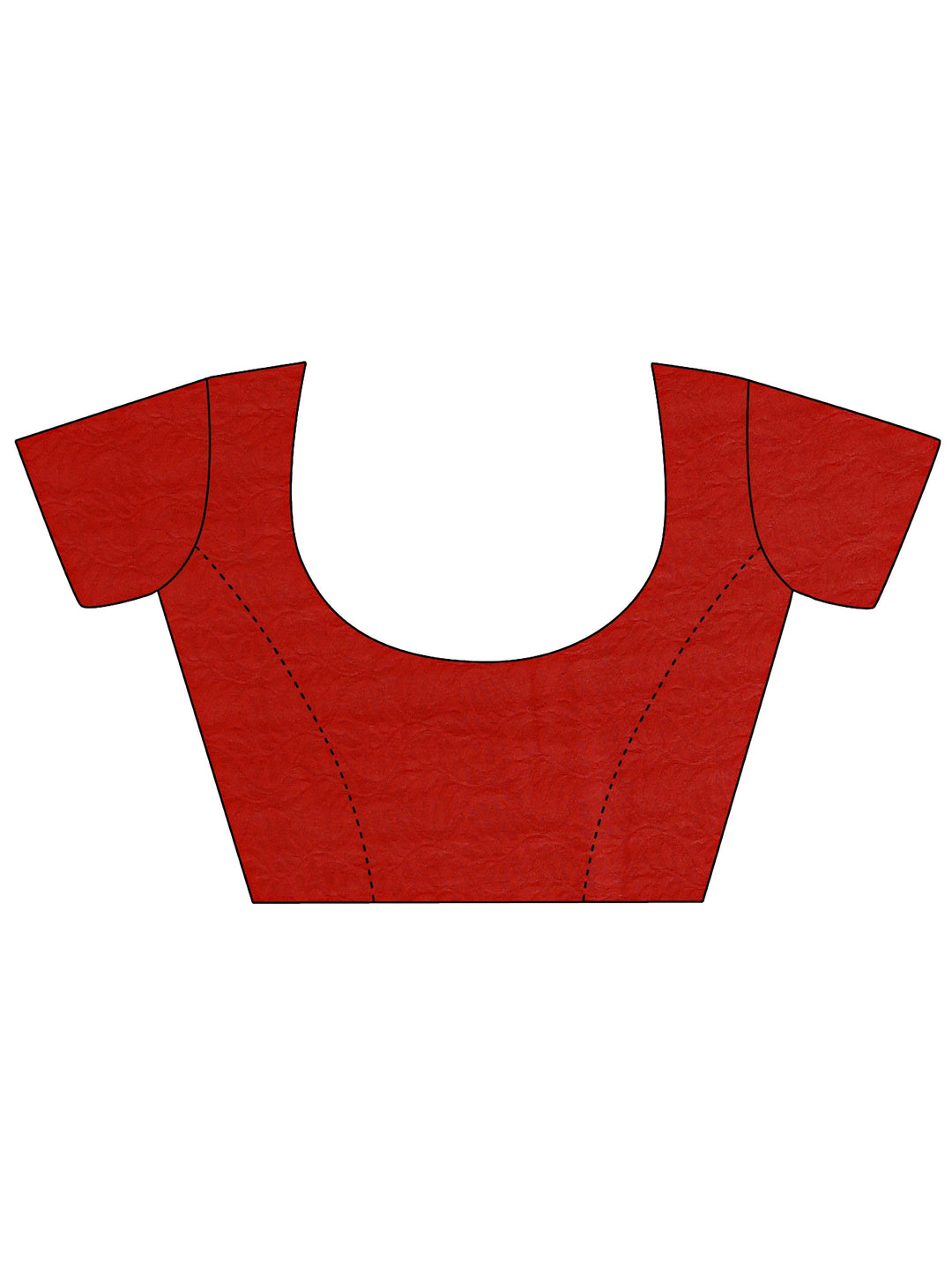 Red Ethnic Silk Blend Saree With Unstitched Blouse Piece