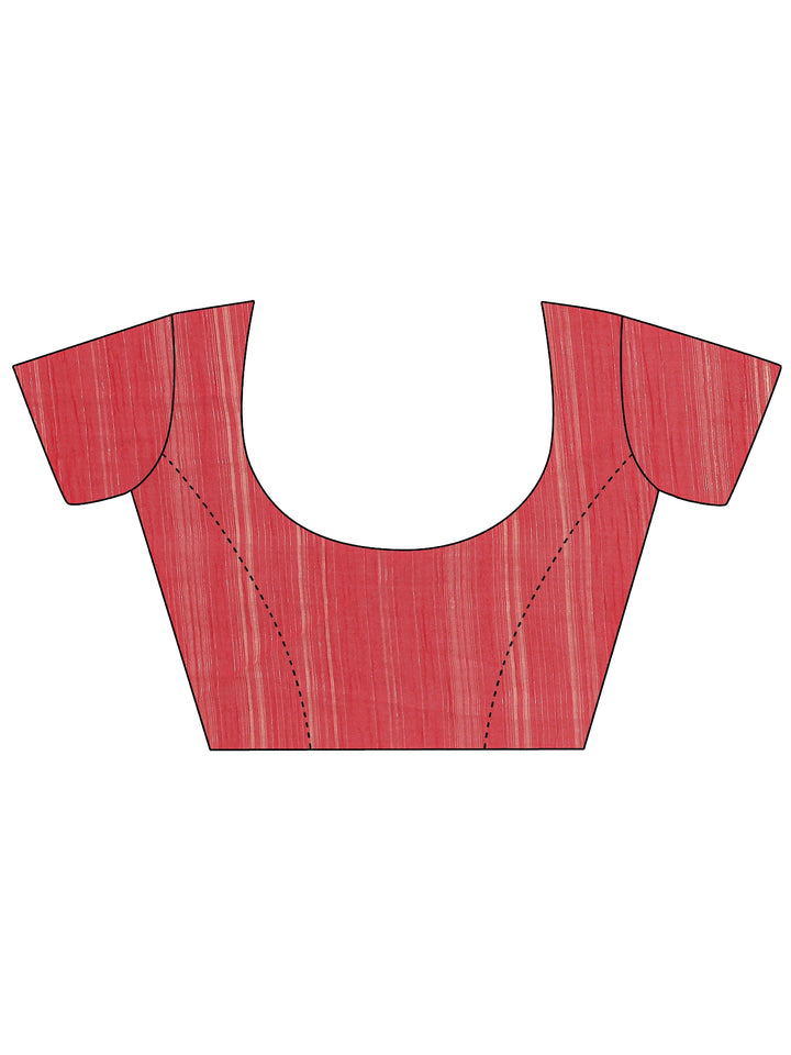 Pink Sheen Tissue Saree  With Unstitched Blouse Piece