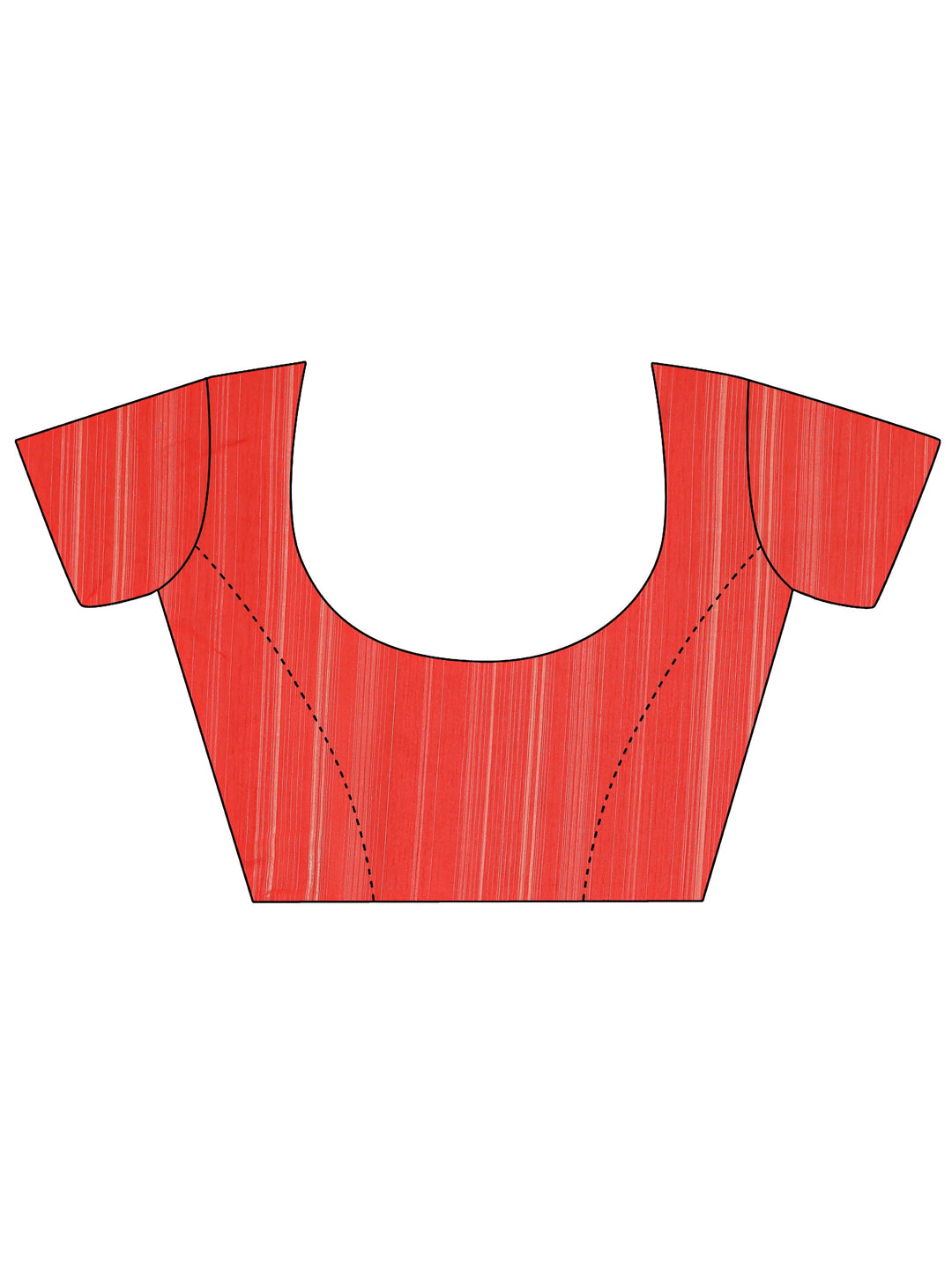 Red Sheen Tissue Saree With Unstitched Blouse Piece