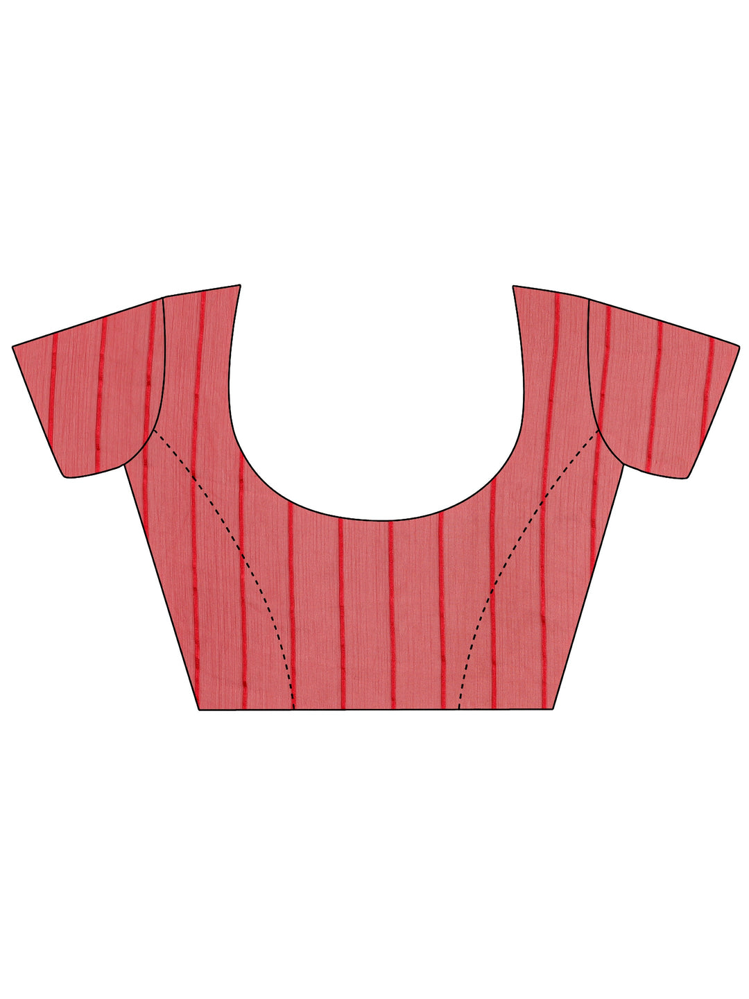 Pink Striped Embellished Silk Blend Saree With Unstitched Blouse Piece