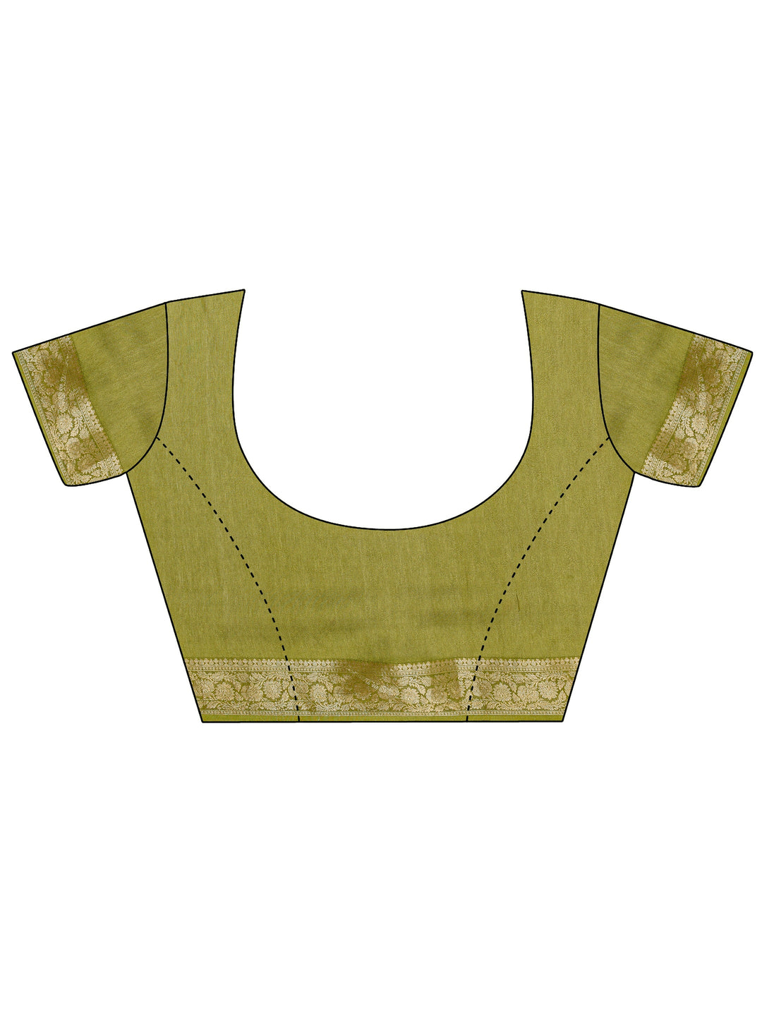 Green Quirky Printed Silk Blend Saree With Unstitched Blouse Piece