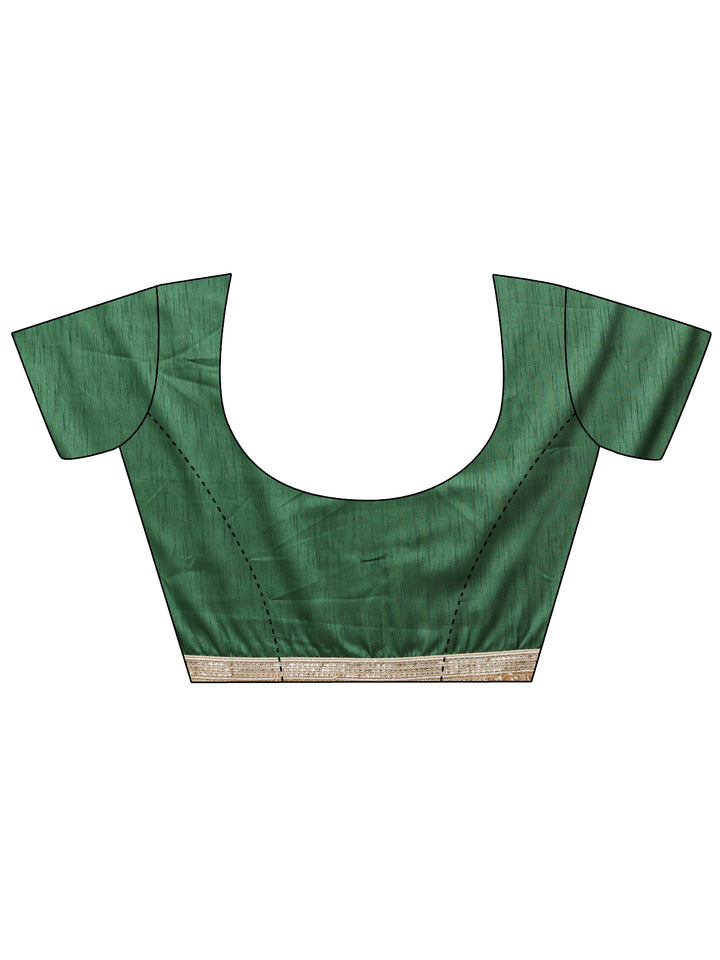 Green Woven Design Tissue Saree
With Unstitched Blouse Piece