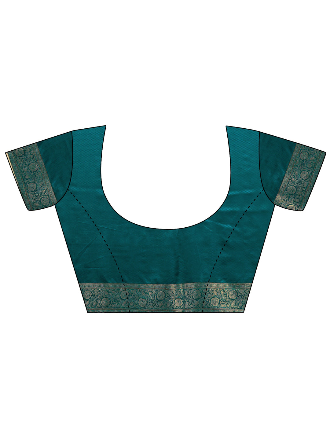 Green Embellished Silk Saree With Unstitched Blouse And Dupatta