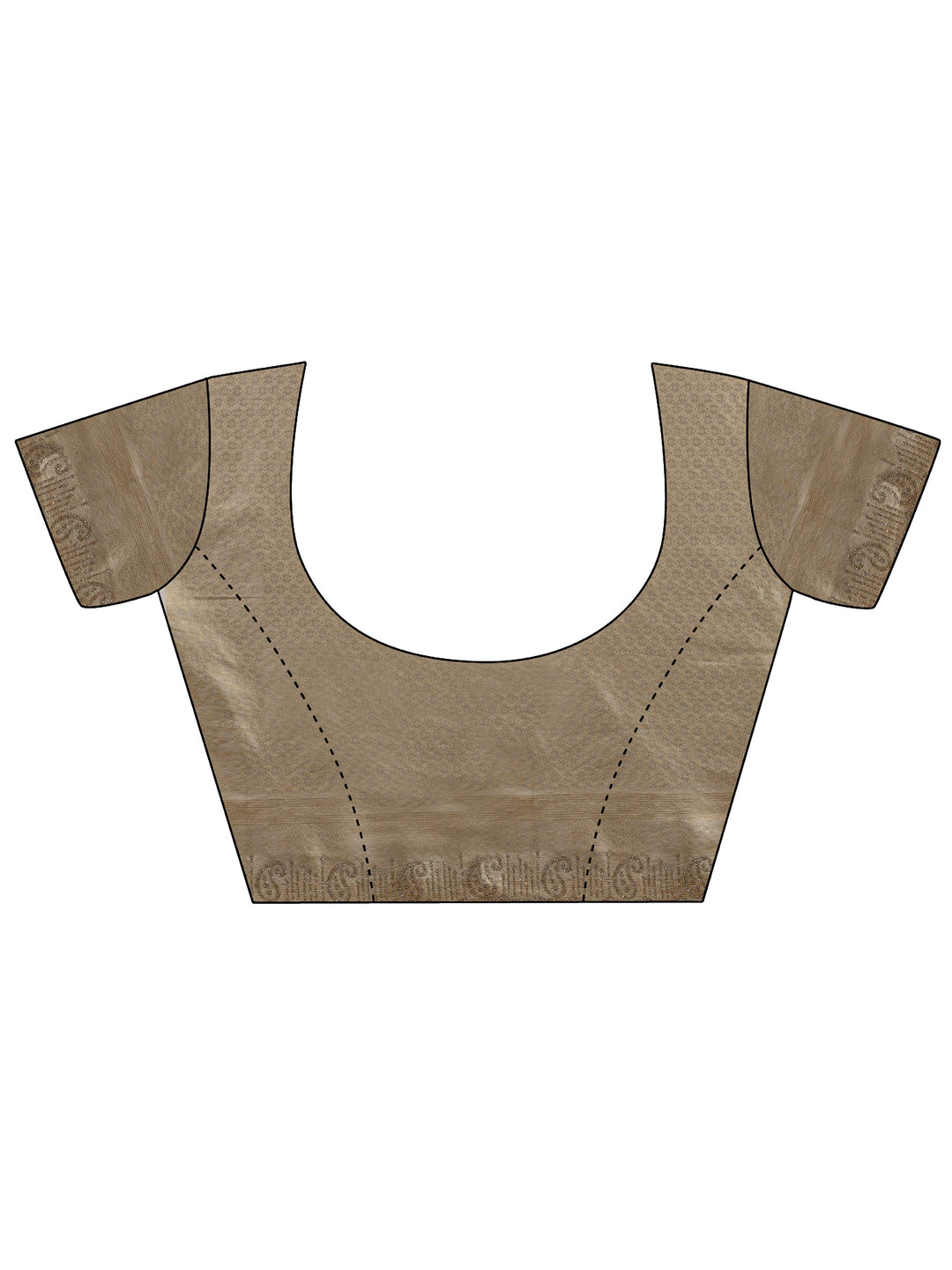 Gold Floral Embellished Silk Saree With Unstitched Blouse Piece