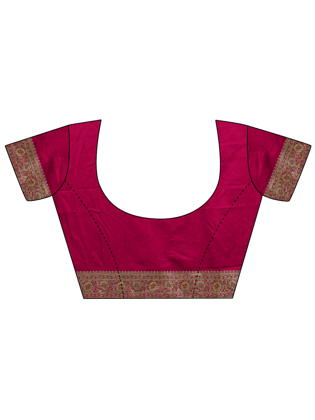 Libas Art Pink Banarasi Silk Blend Saree With Unstitched Blouse Piece