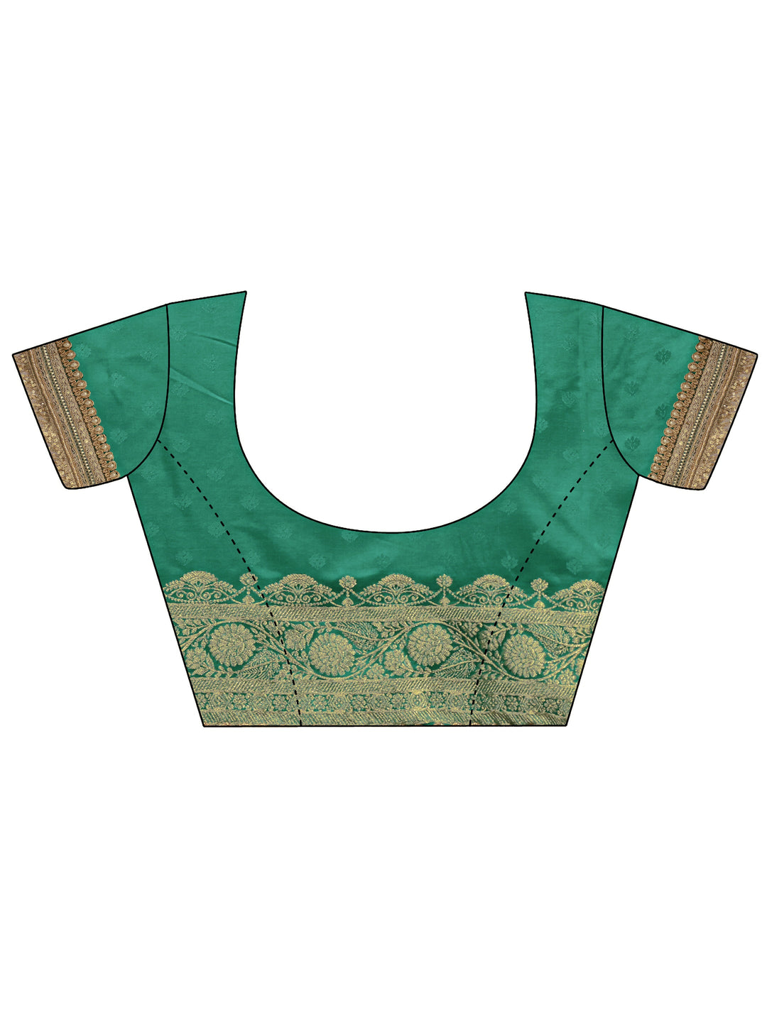 Libas Art Green Embellished Woven Design  Silk Saree With Unstitched Blouse Piece