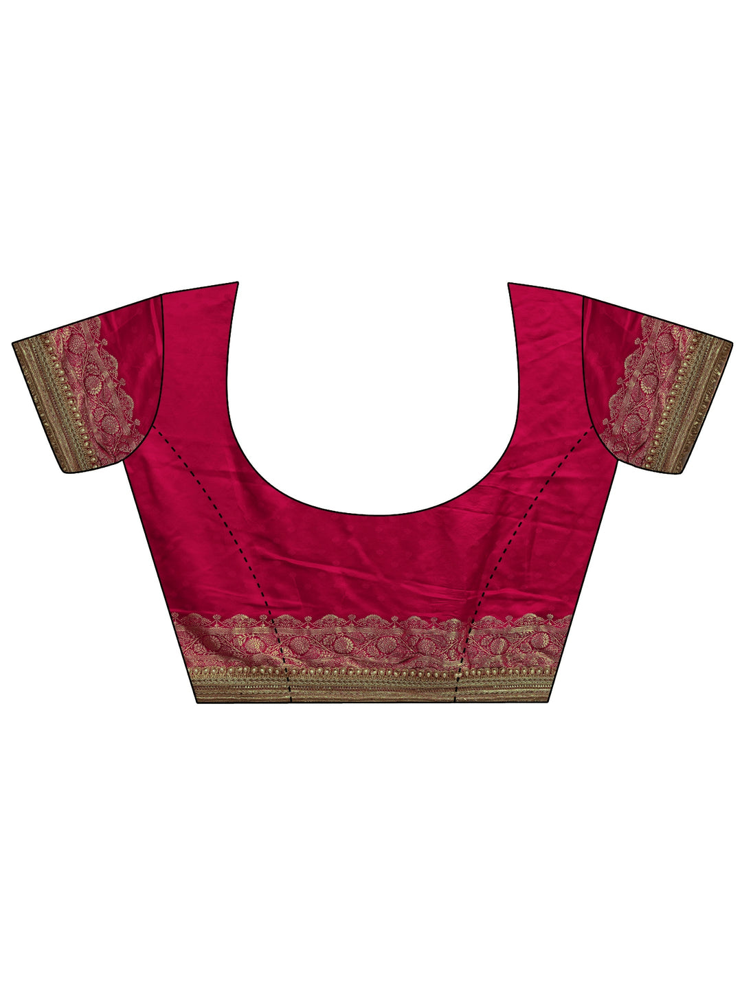 Libas Art Pink Banarasi Silk Saree With Unstitched Blouse Piece