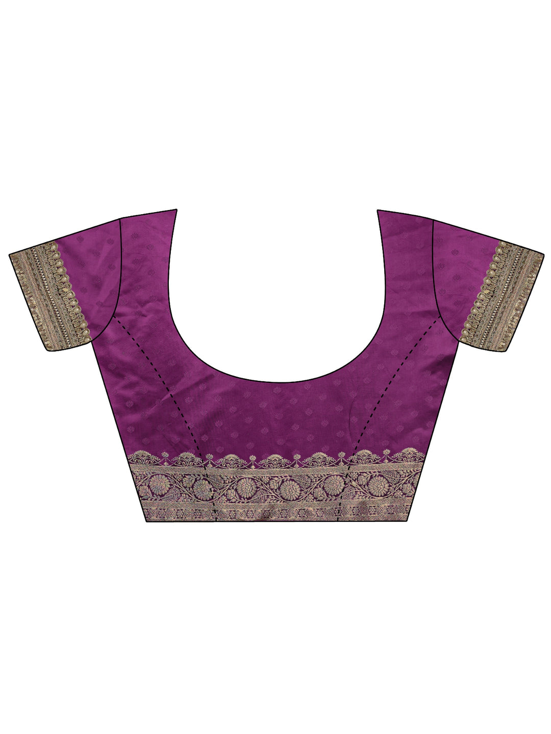 Libas Art Purple Embellished Woven Design  Silk Saree With Unstitched Blouse Piece