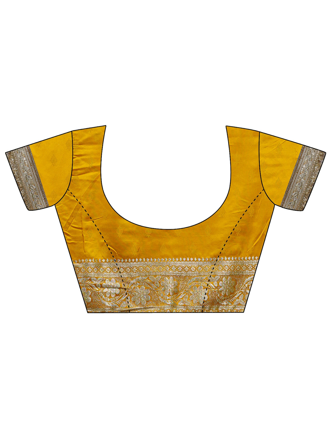 Libas Art Mustard Embellished Woven Design Silk Blend Saree With Unstitched Blouse Piece