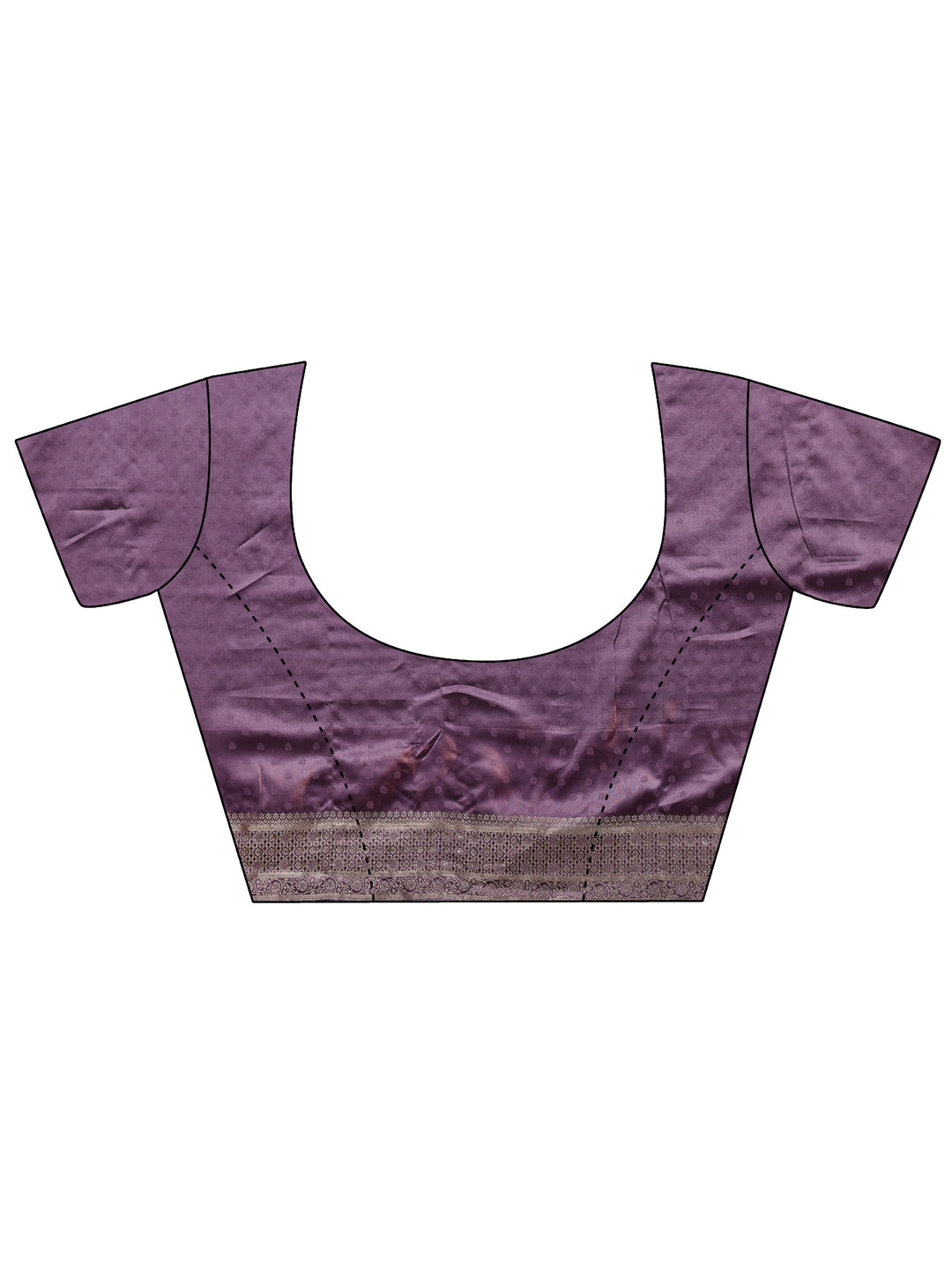Purple Woven Design Satin Banarasi Saree With Unstitched Blouse Piece