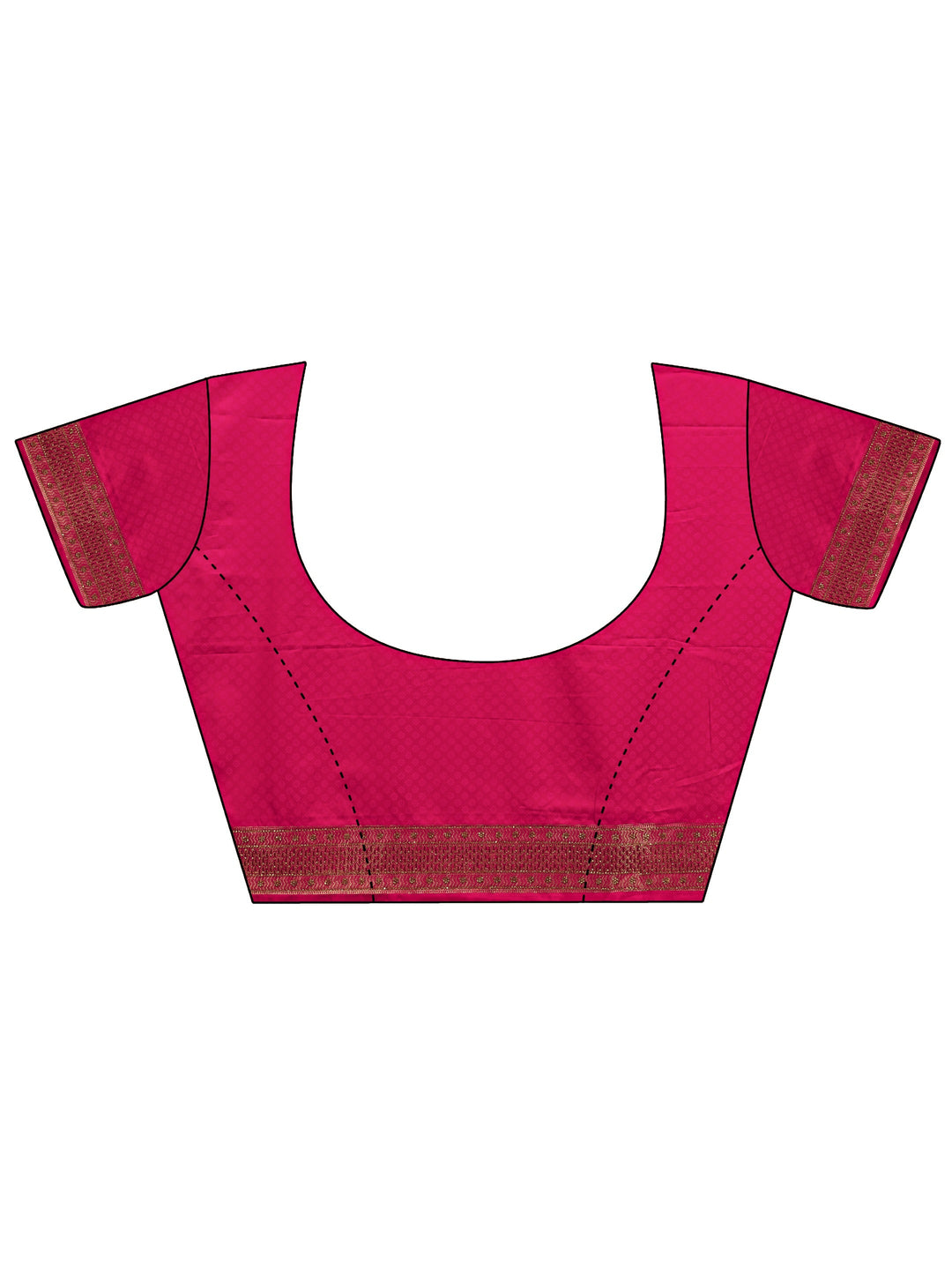 Libas Art Pink Banarasi Satin Saree With Unstitched Blouse And Dupatta