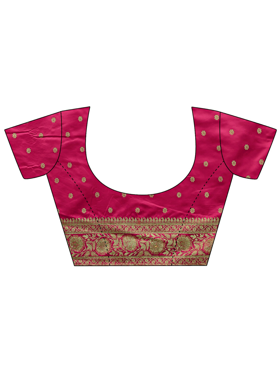 Libas Art Mustard Gharchola Satin Saree With Unstitched Blouse Piece