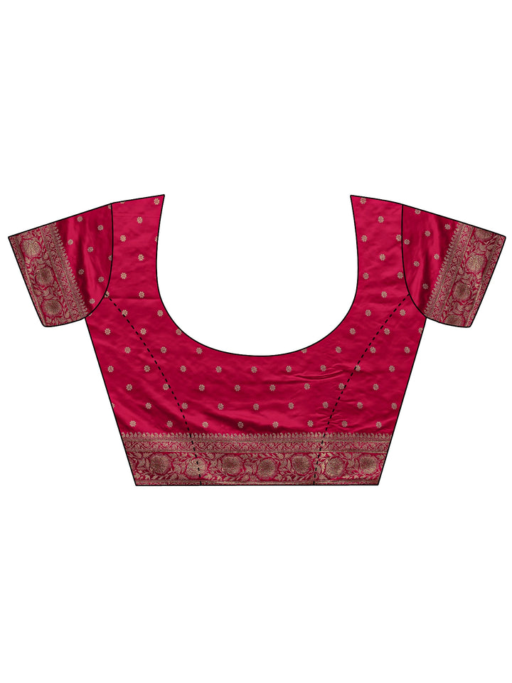Libas Art Blue Banarasi Satin Saree With Unstitched Blouse Piece