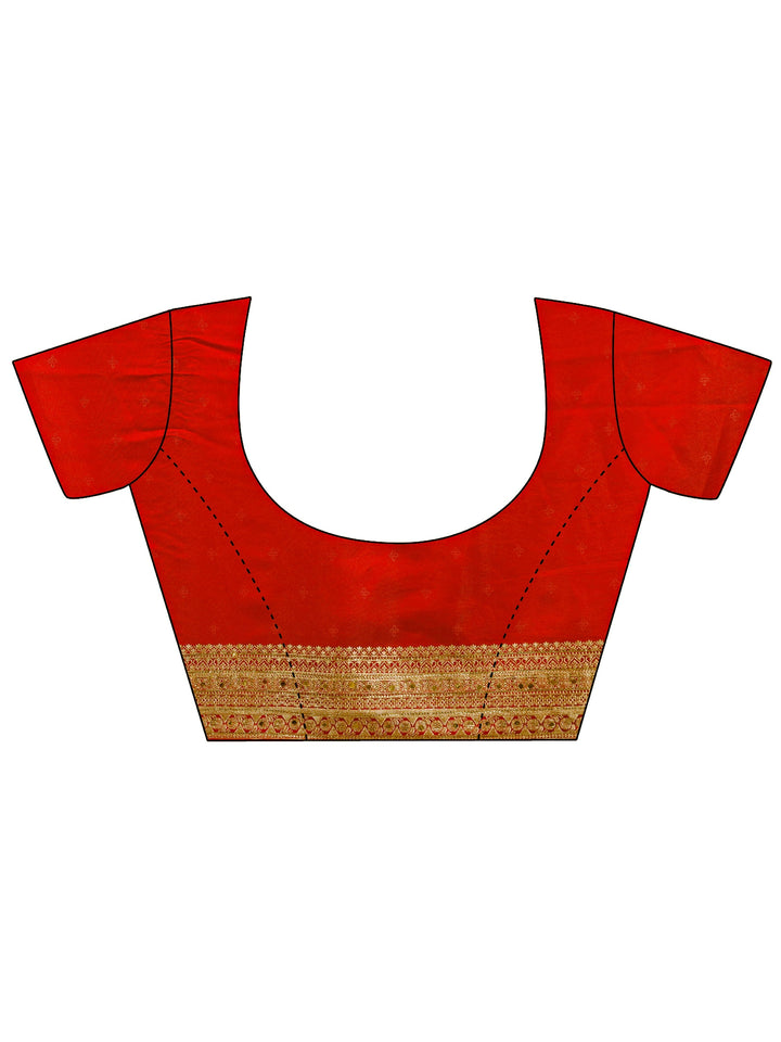 Libas Art Mustard Embellished  Silk Blend Saree With Unstitched Blouse Piece