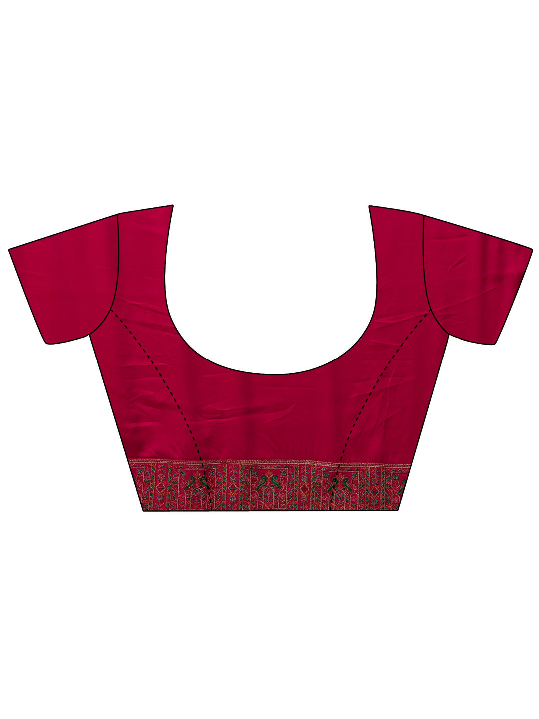 Cream Ethnic Motifs Embroidered Silk Blend Saree With Unstitched Blouse Piece