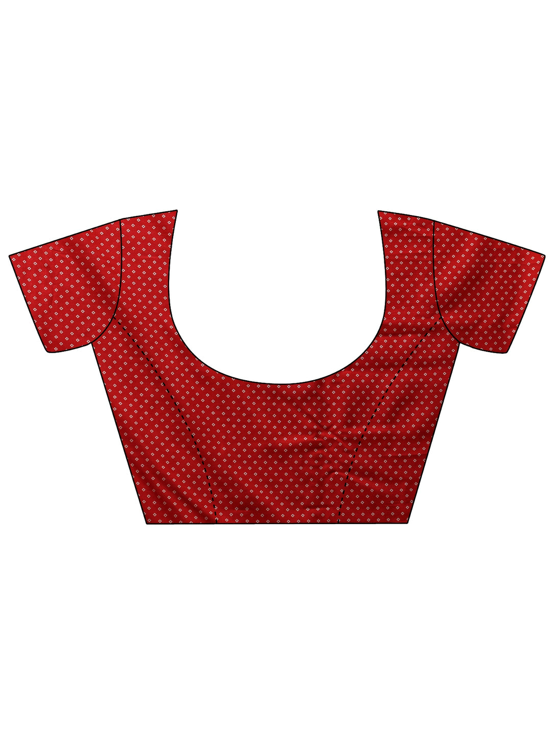 Red Ethnic Motifs Printed Tissue Saree With Unstitched Blouse Piece