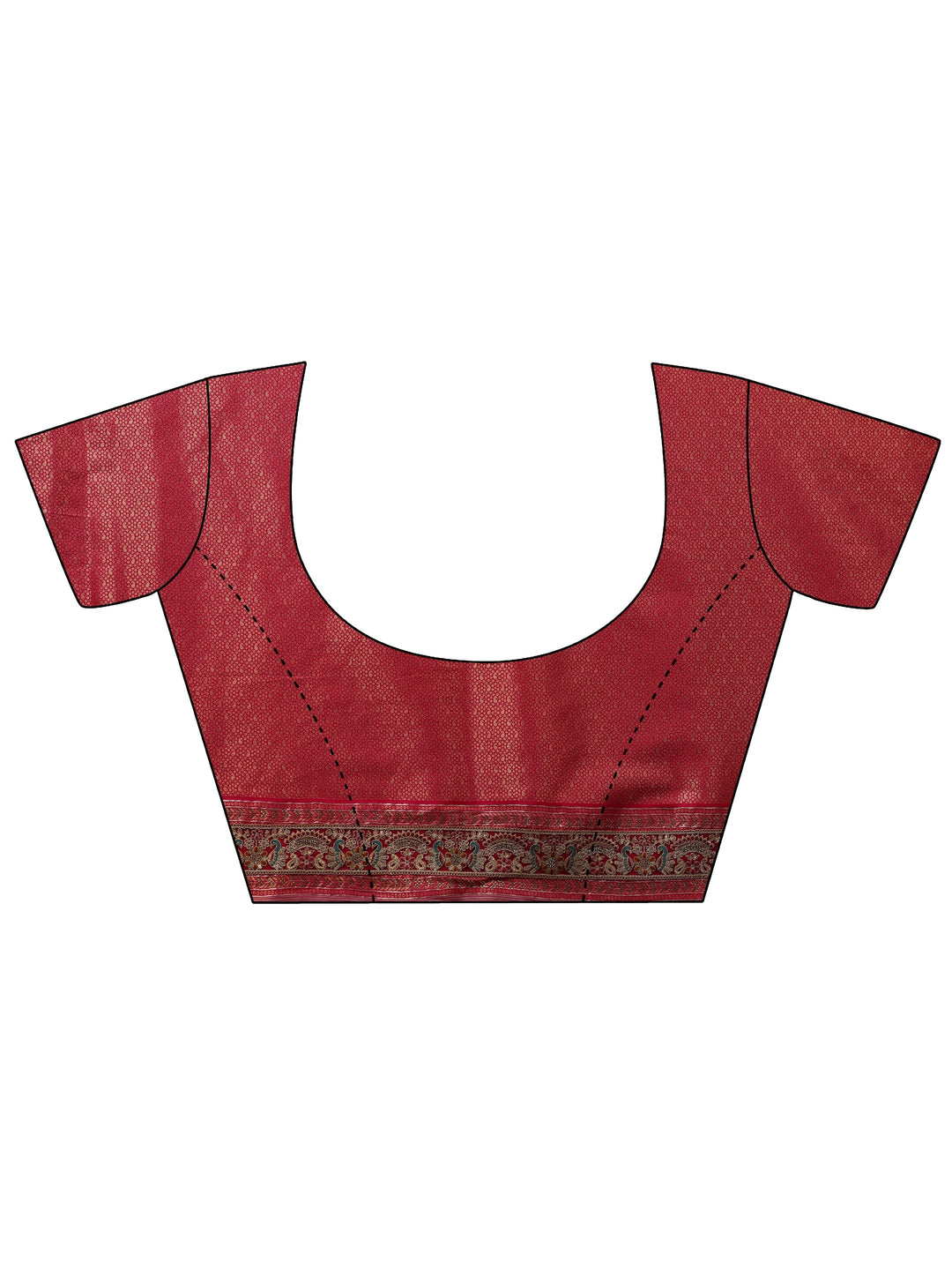 Libas Art Lavender Ethnic Motifs Woven Design Silk Blend Saree With Unstitched Blouse Piece