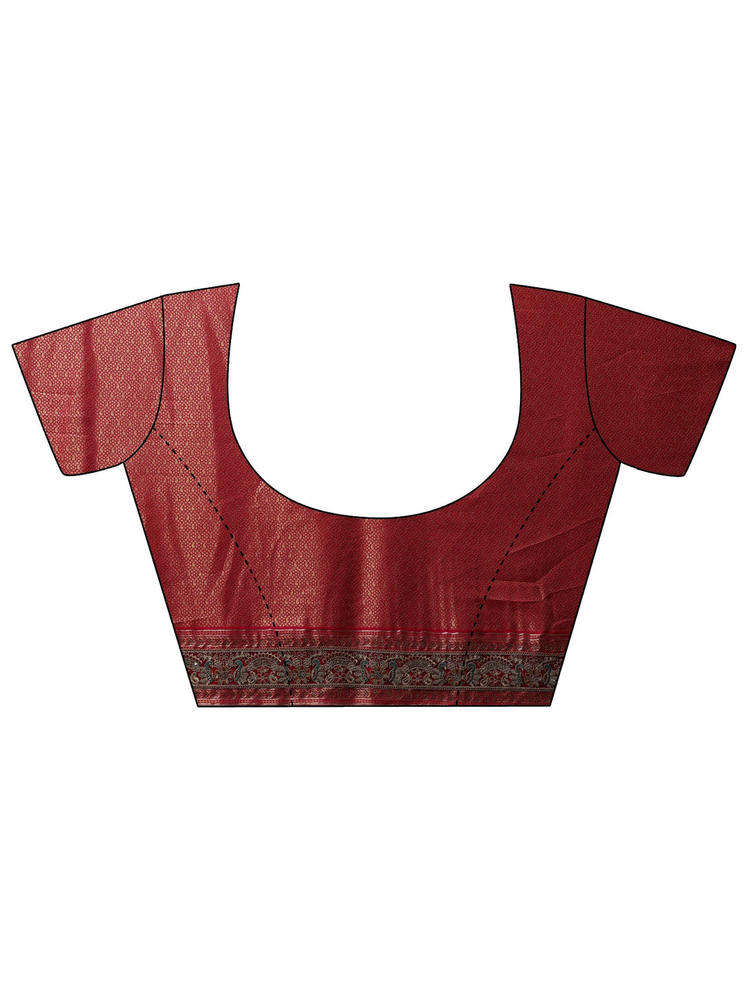 Libas Art Gold Ethnic Motifs Woven Design Silk Blend Saree With Unstitched Blouse Piece