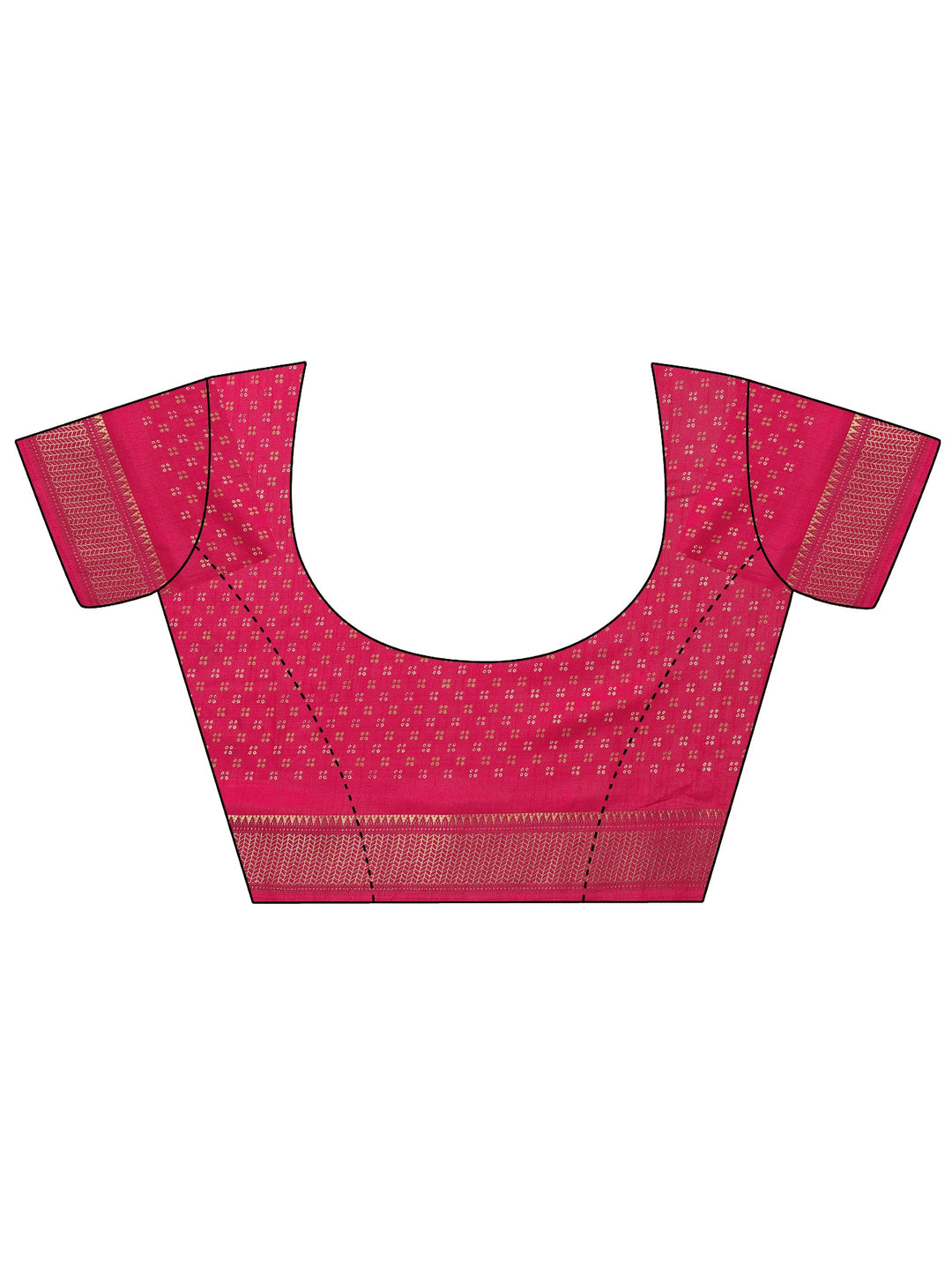 Libas Pink Printed Silk Blend Saree With Unstitched Blouse Piece
