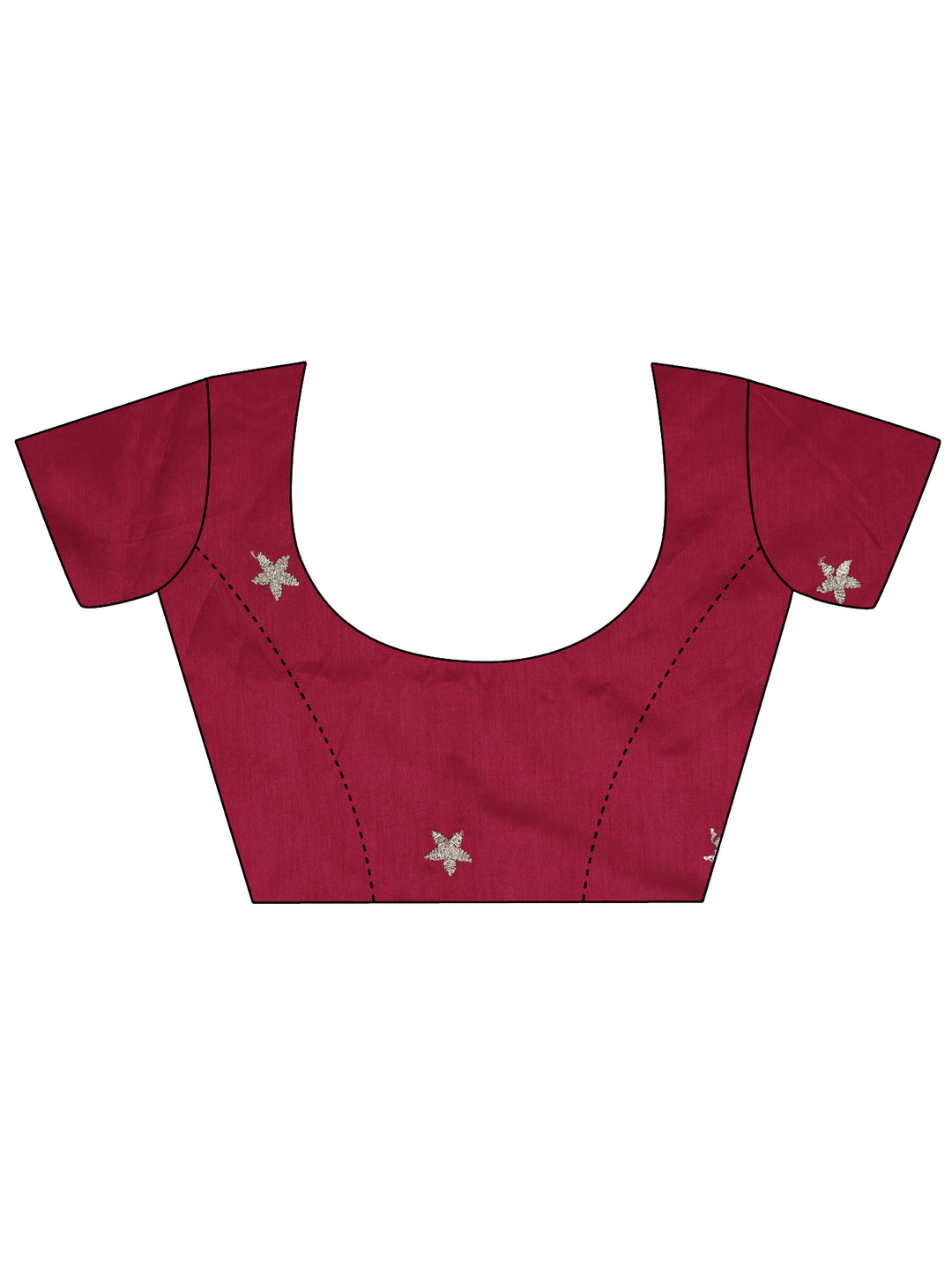 Pink Embellished Crepe Saree With Unstitched Blouse Piece