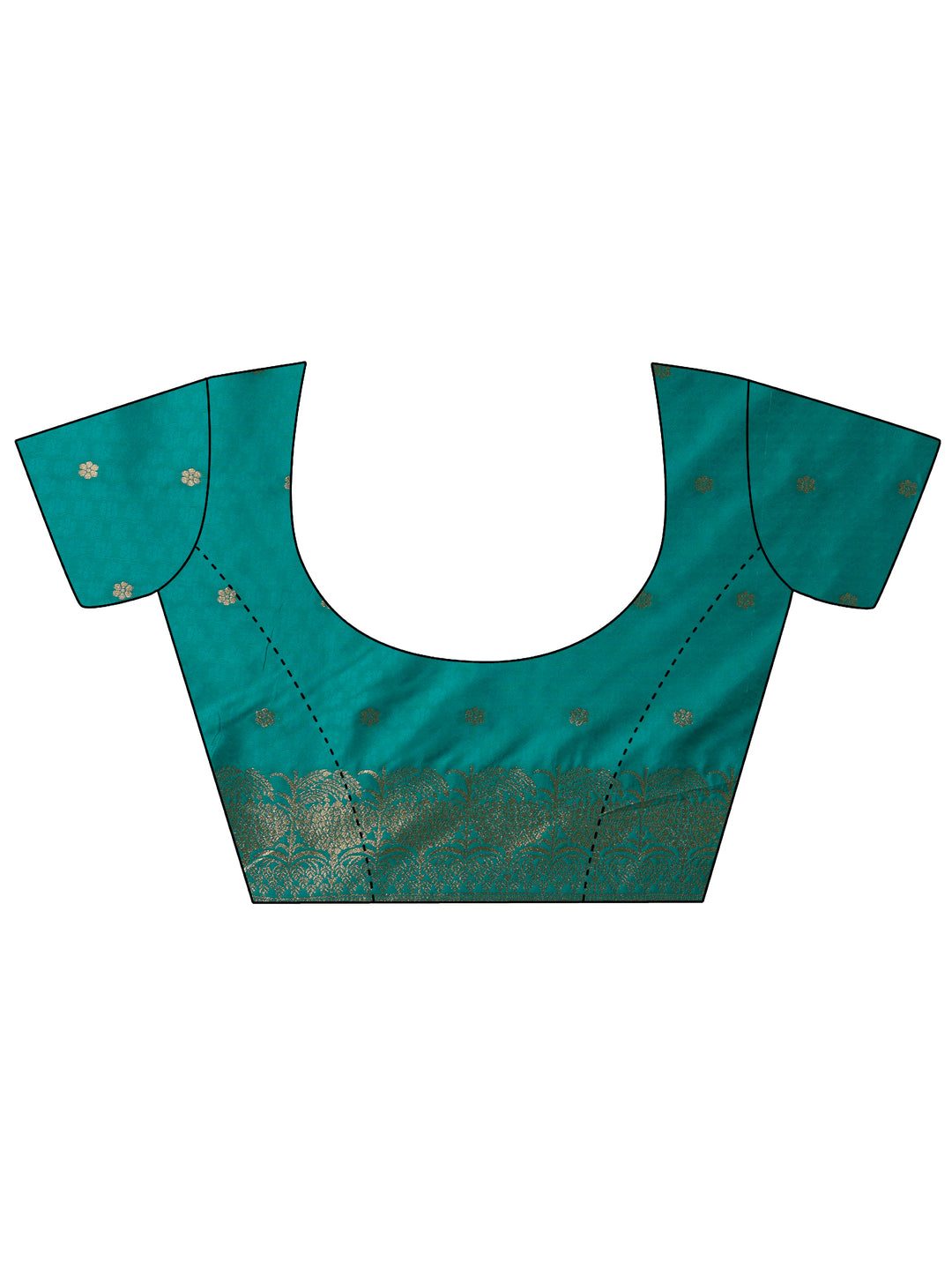 Green Woven Design Banarasi Silk Blend Saree With Unstitched Blouse Piece