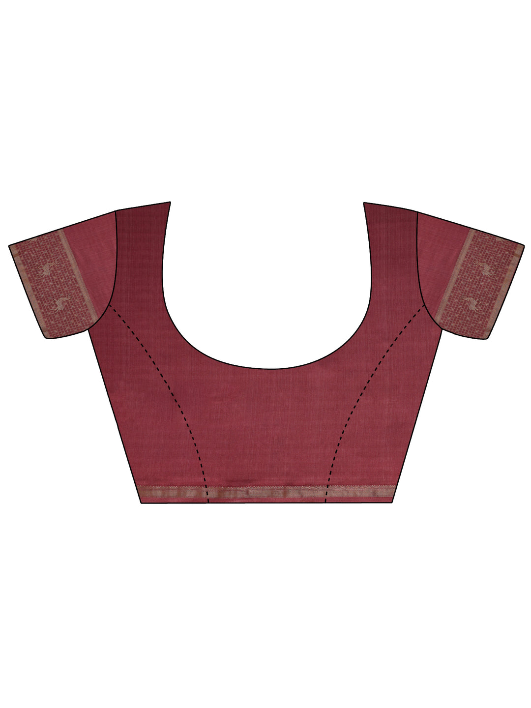 Mauve Printed Georgette Saree With Unstitched Blouse Piece