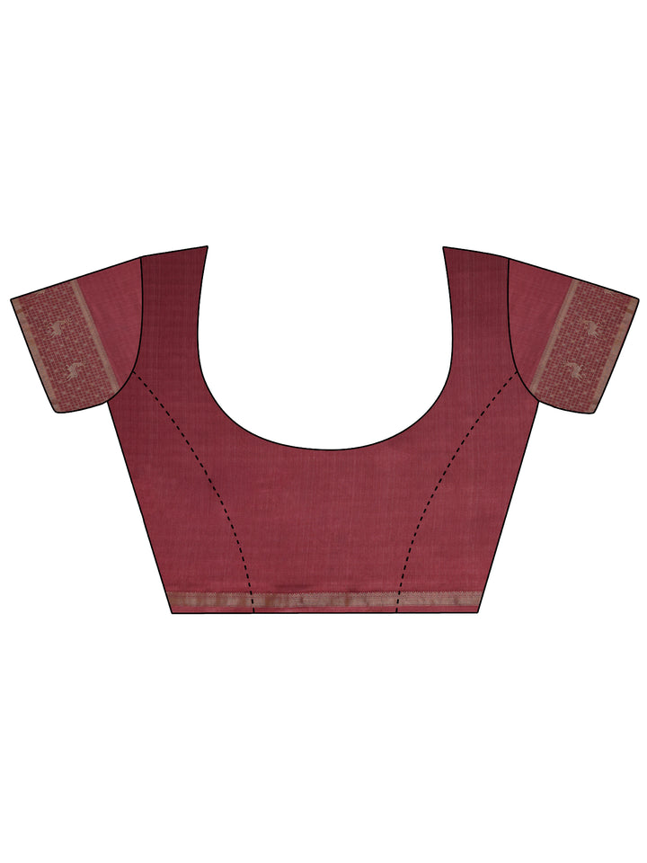 Mauve Printed Georgette Saree With Unstitched Blouse Piece