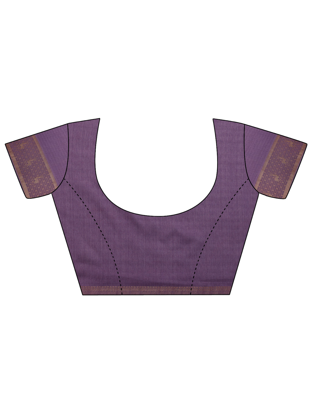 Lavender Printed Georgette Saree With Unstitched Blouse Piece