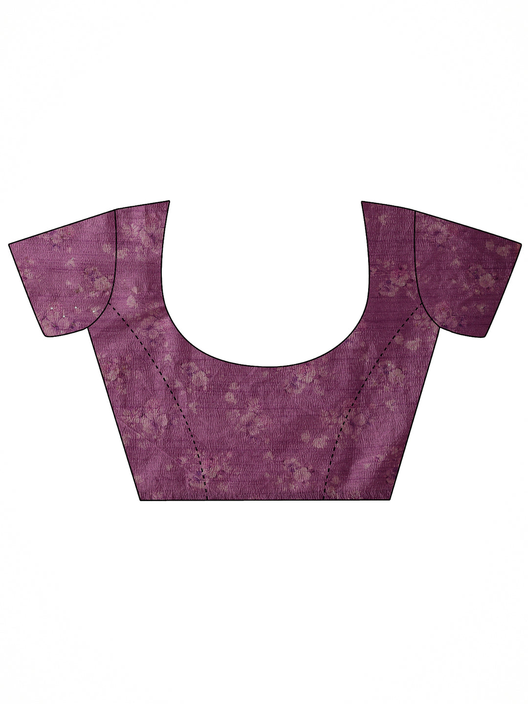 Mauve Printed Silk Blend Saree With Unstitched Blouse Piece