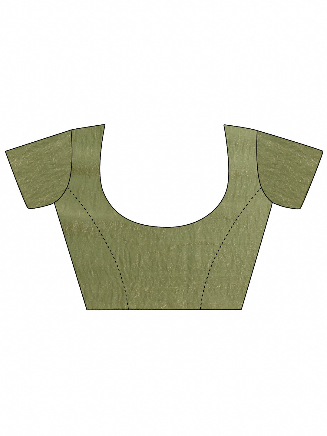 Green Embroidered Organza Saree With Unstitched Blouse Piece