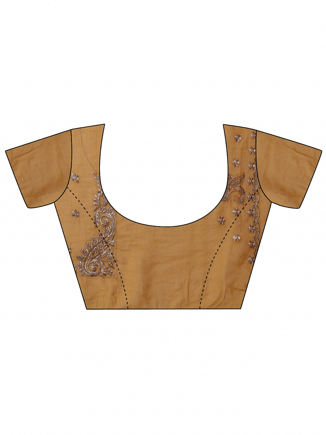 Mustard Embellished Organza Saree With Unstitched Blouse Piece