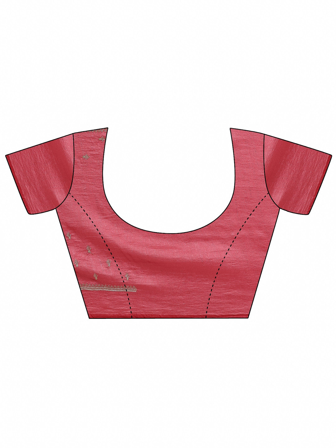 Pink Embellished Silk Blend Saree With Unstitched Blouse Piece