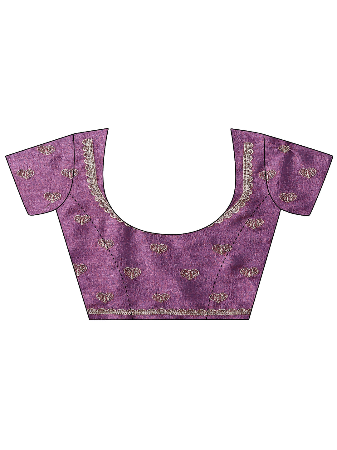 Pink Embellished Silk Blend Saree With Unstitched Blouse Piece