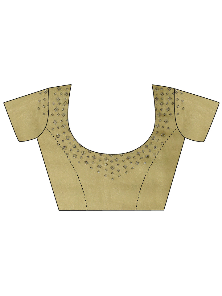 Green Embroidered Organza Saree With Unstitched Blouse Piece