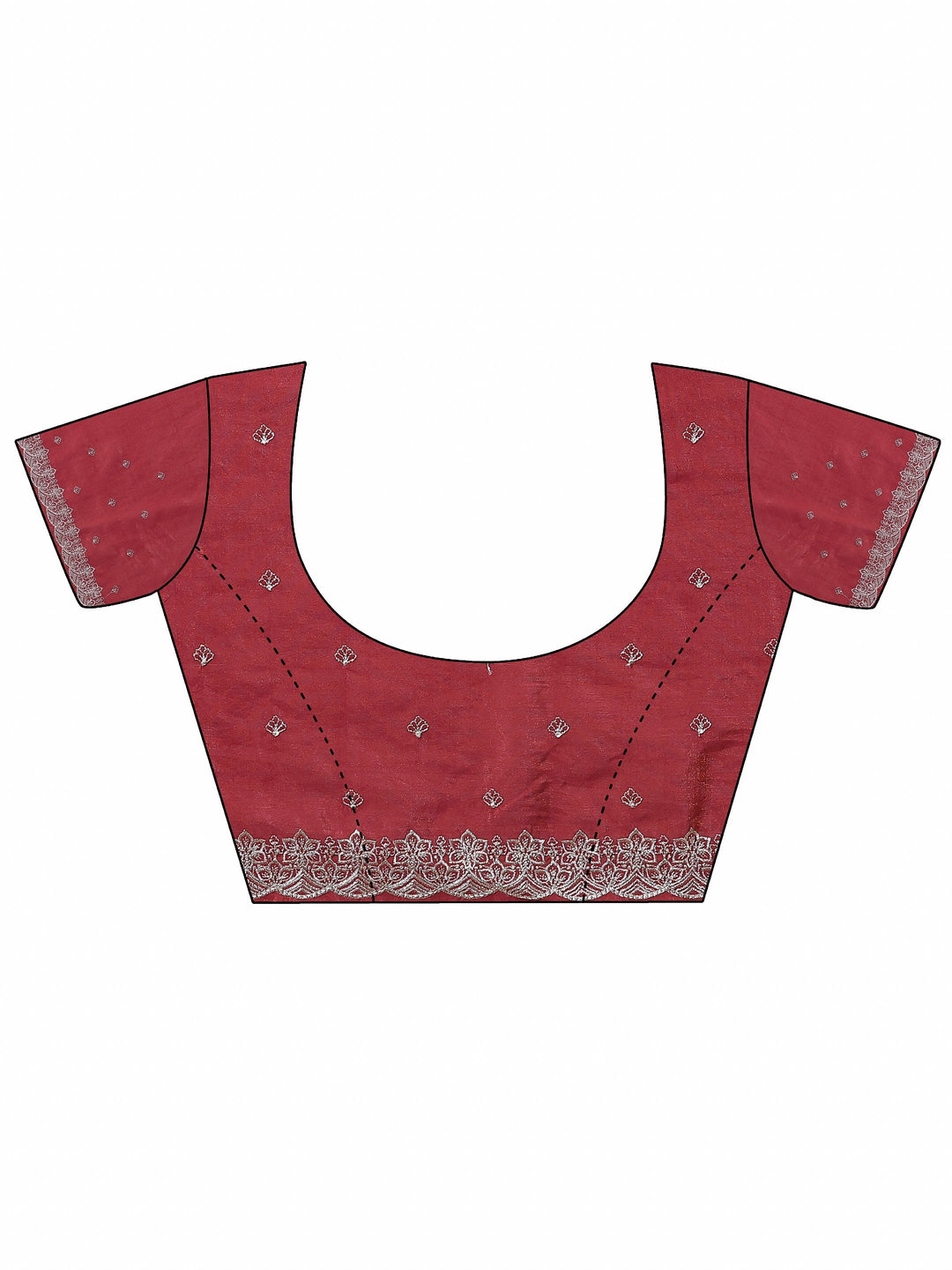 Pink Solid Organza Saree With Unstitched Blouse Piece