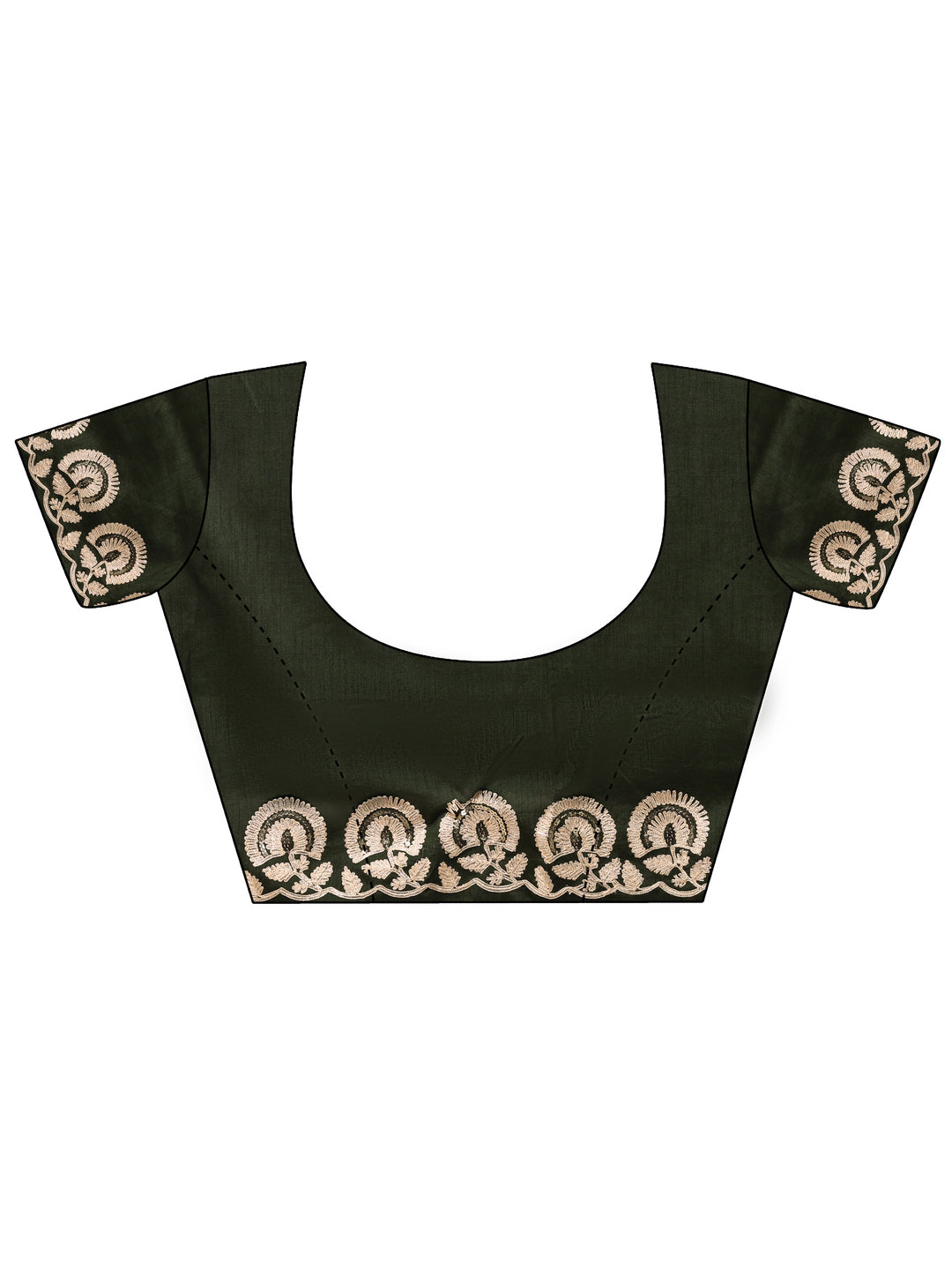 Yellow Embroidered Satin Saree With Unstitched Blouse Piece