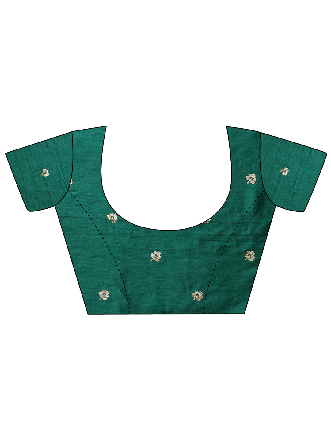 Green Leheriya Printed Chinon Saree With Unstitched Blouse Piece