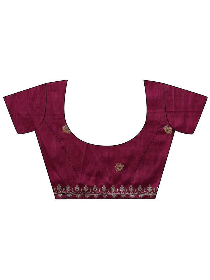 Pink Embroidered Organza Saree With Unstitched Blouse Piece