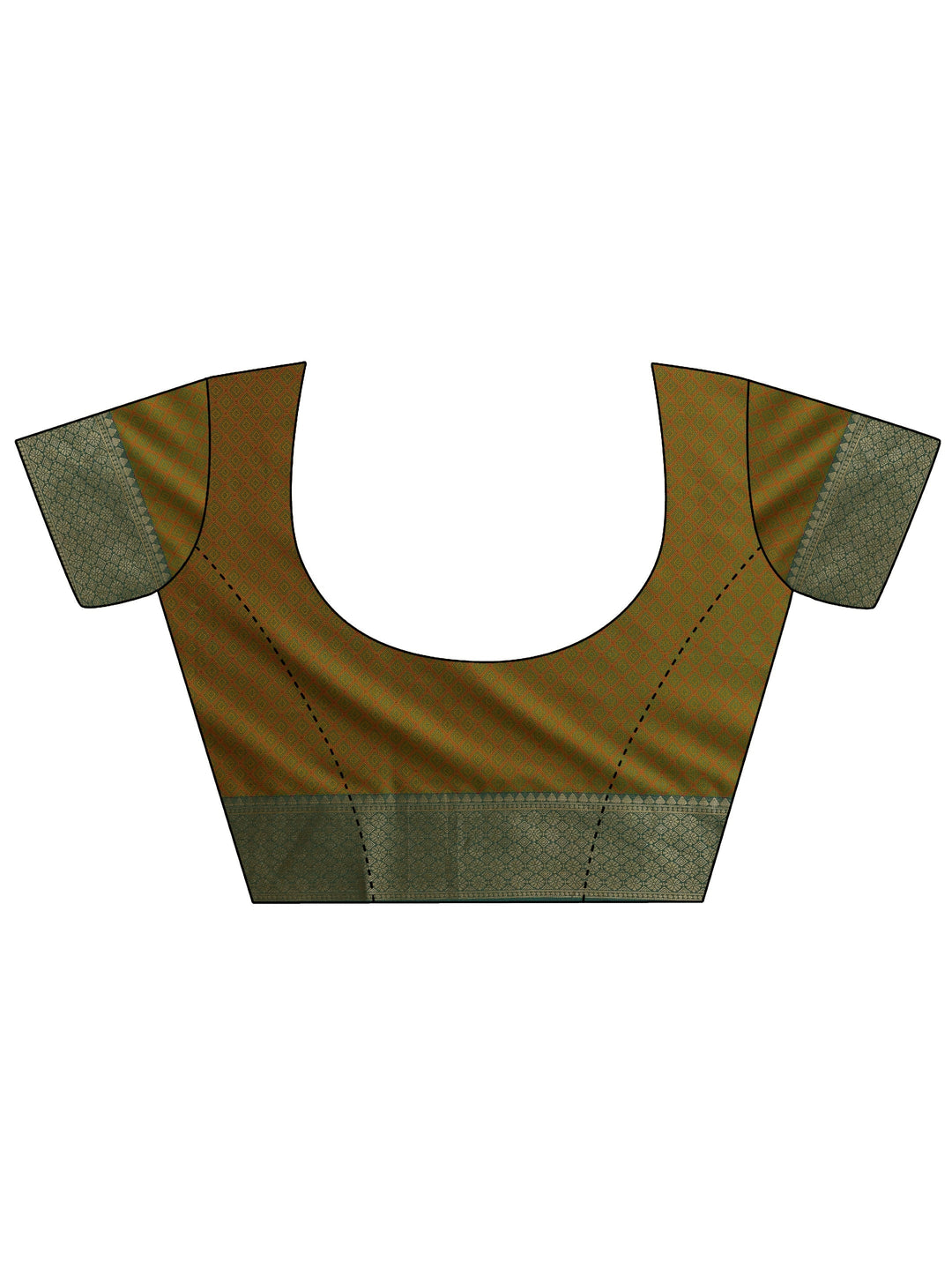 Green Woven Design Kanjeevaram Silk Blend Saree With Unstitched Blouse Piece