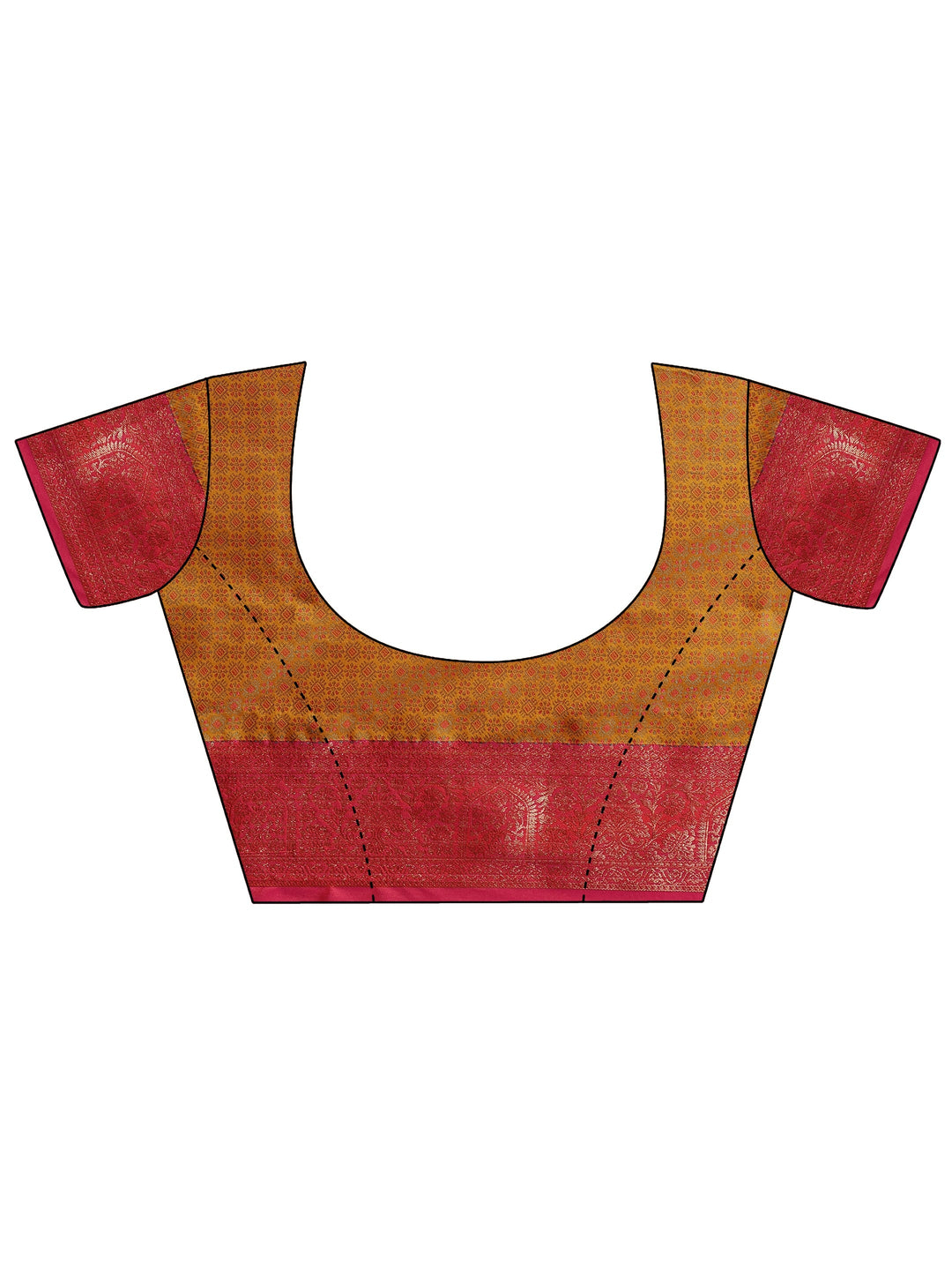 Mustard Woven Design Banarasi Silk Blend Saree With Unstitched Blouse Piece