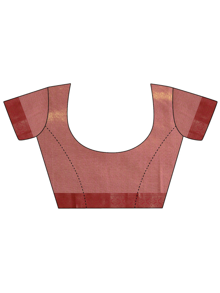 Blue Woven Design Banarasi Silk Blend Saree With Unstitched Blouse Piece