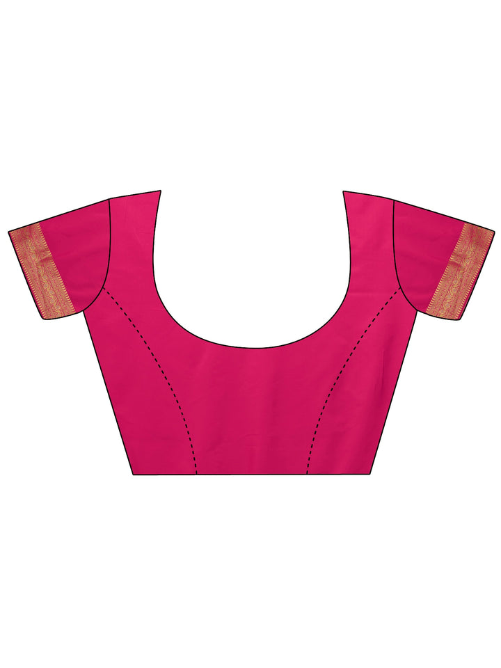 Orange Woven Design Banarasi Silk Blend Saree With Unstitched Blouse Piece