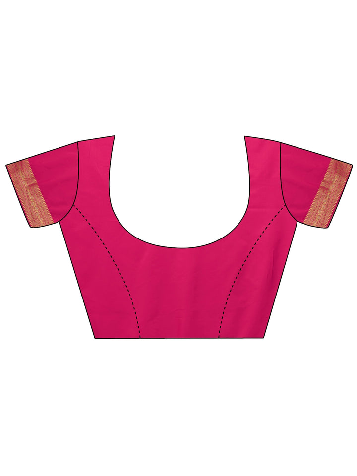 Orange Woven Design Banarasi Silk Blend Saree With Unstitched Blouse Piece