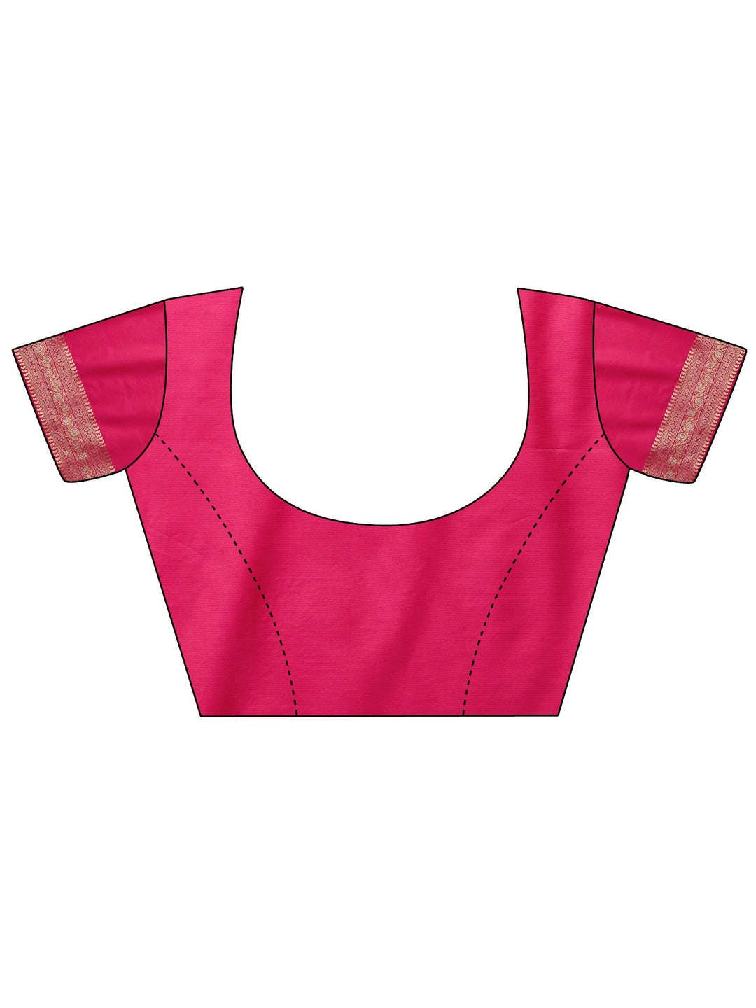 Pink Woven Design Banarasi Silk Blend Saree With Unstitched Blouse Piece