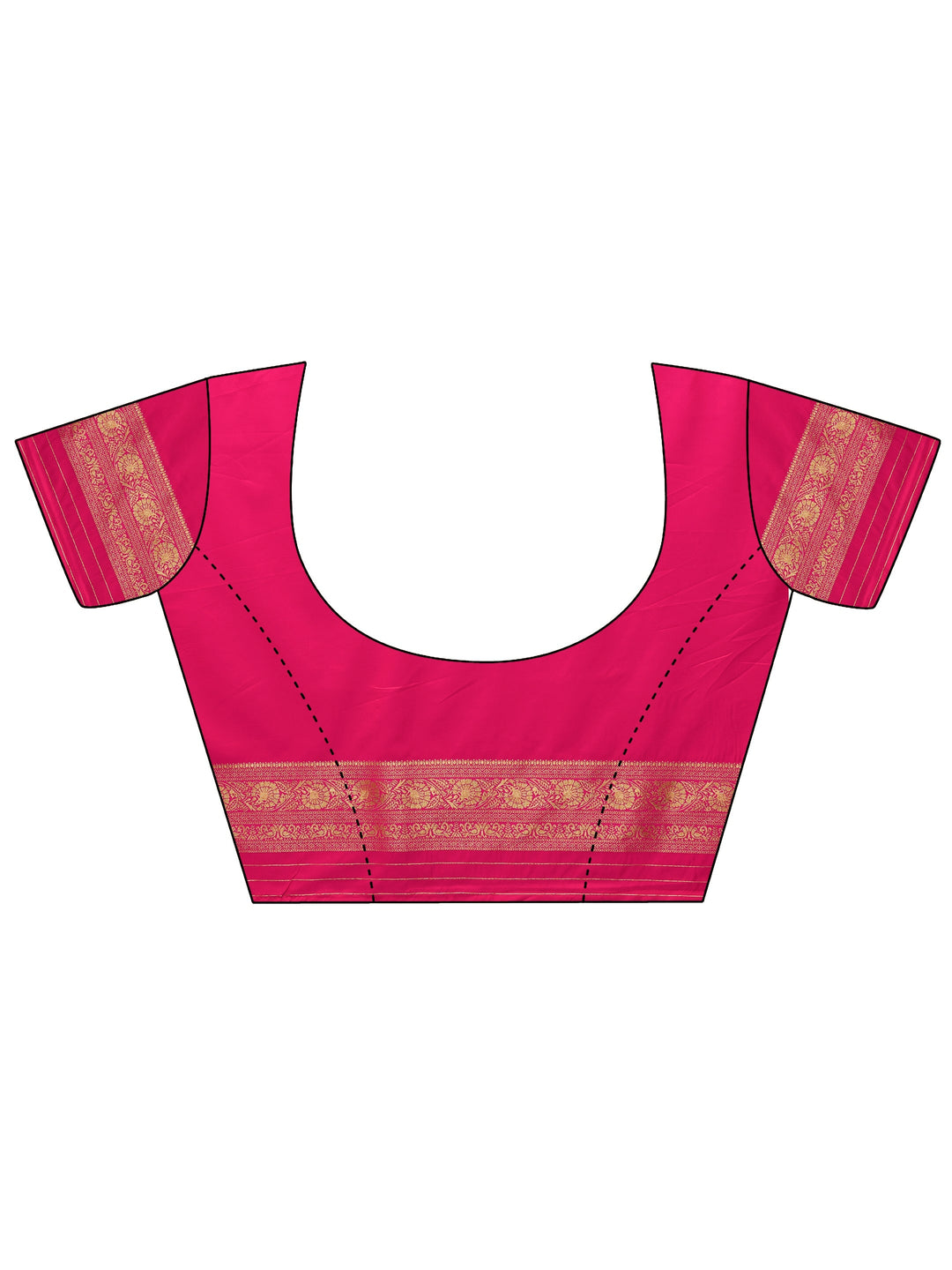 Peach Woven Design Banarasi Silk Blend Saree With Unstitched Blouse Piece