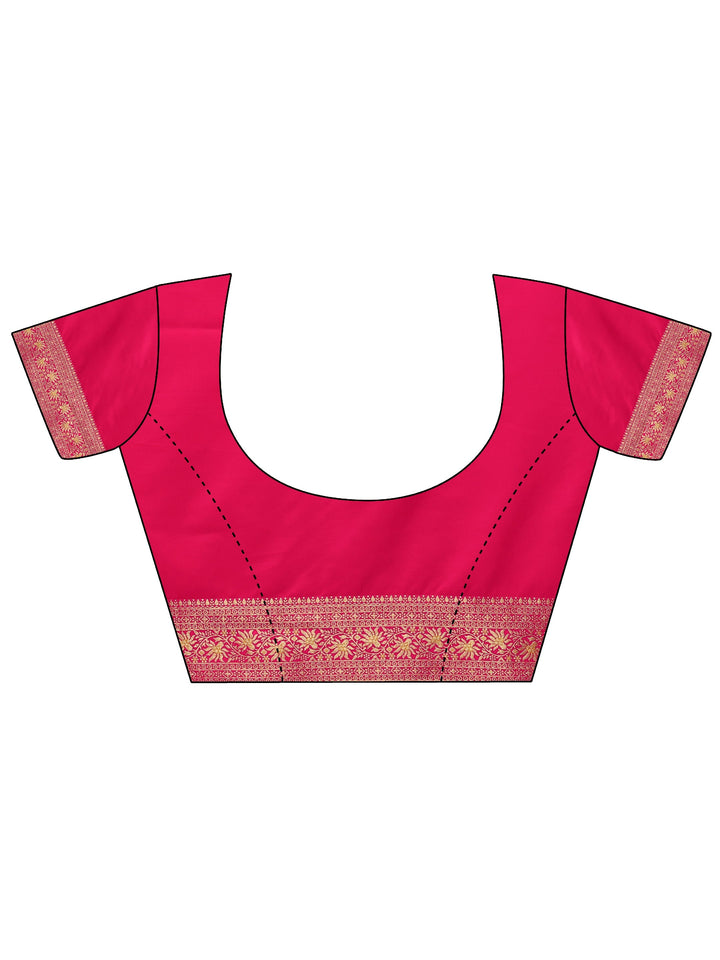 Mustard Woven Design Banarasi Silk Blend Saree With Unstitched Blouse Piece