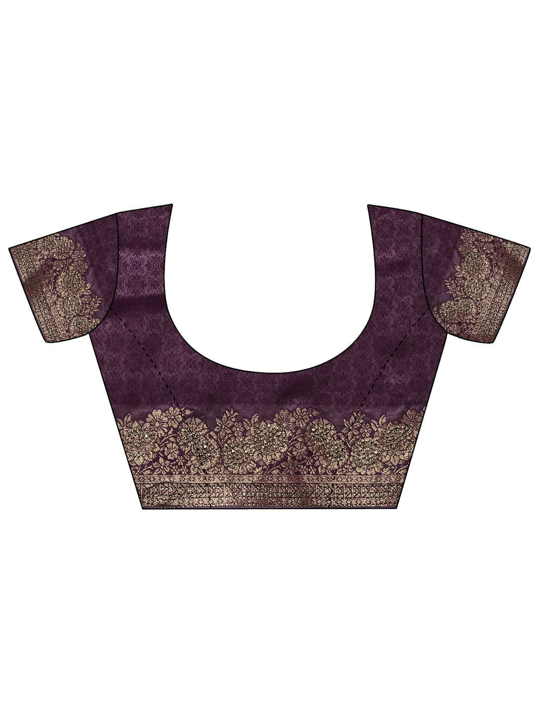 Purple Woven Design Banarasi Silk Blend Saree With Unstitched Blouse Piece