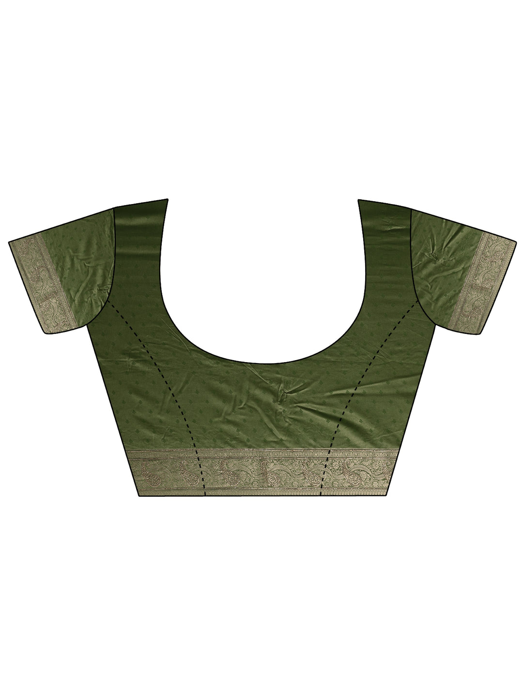 Green Woven Design Banarasi Silk Blend Saree With Unstitched Blouse Piece